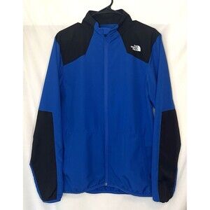 The North Face Men’s Softshell Windbreaker Jacket Blue Black Size S